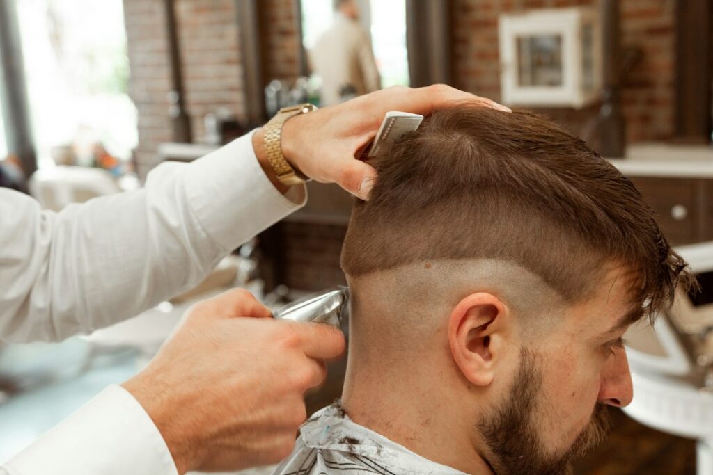 Modern men's haircut with a clean contemporary finish