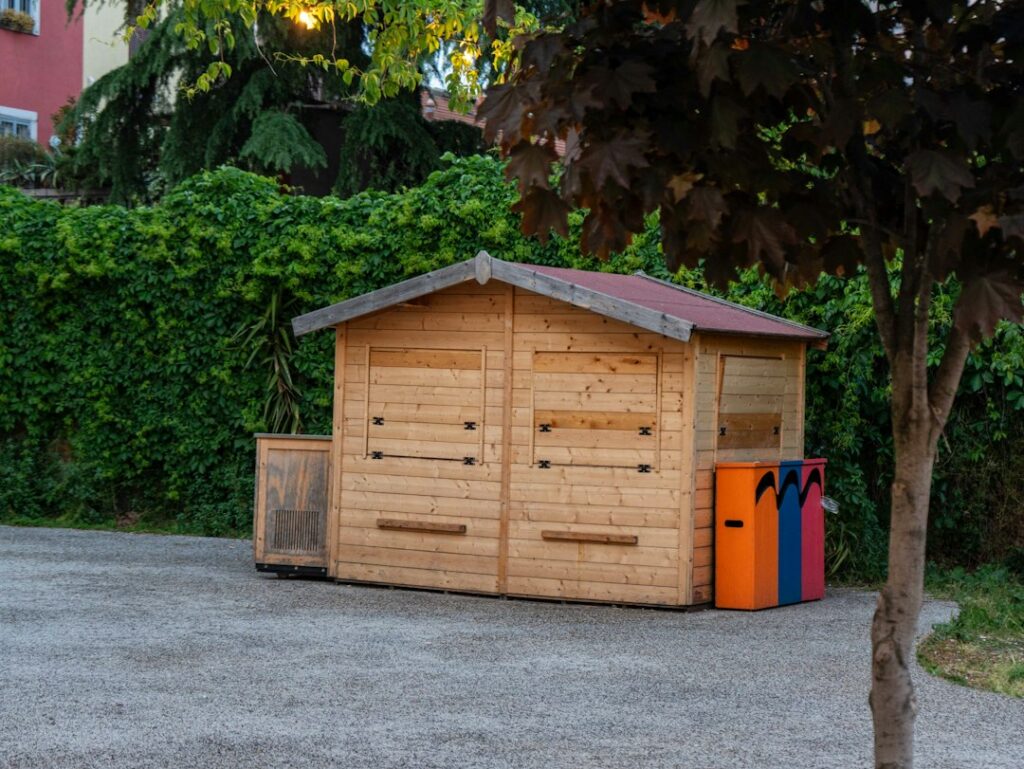 Wooden backyard shed
