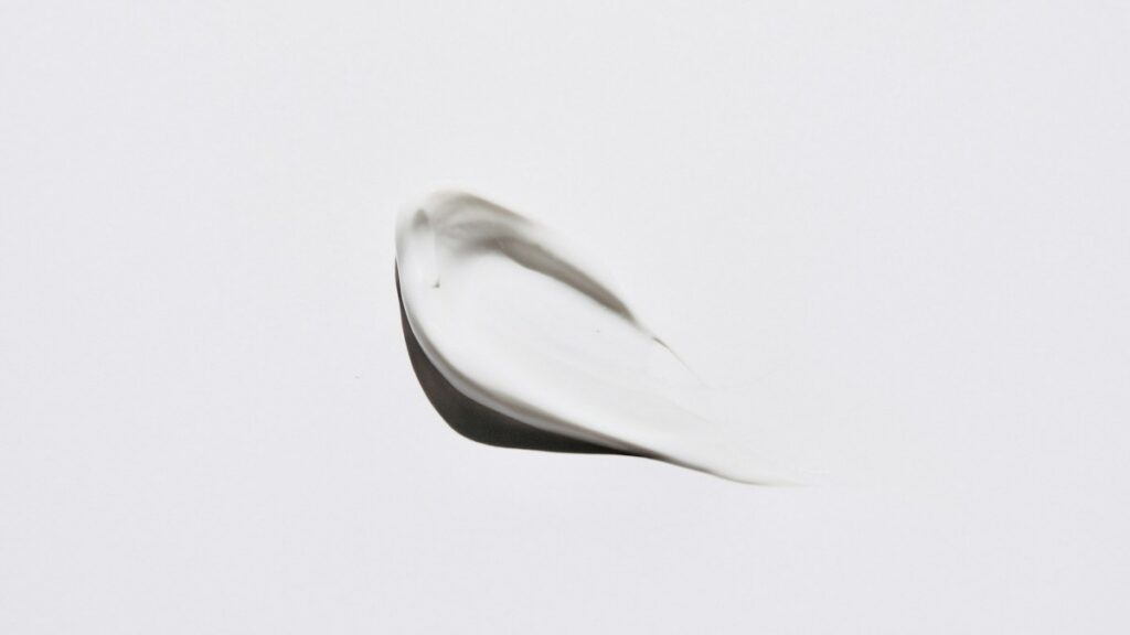 White cream texture for an editorial review of a topical comfort product