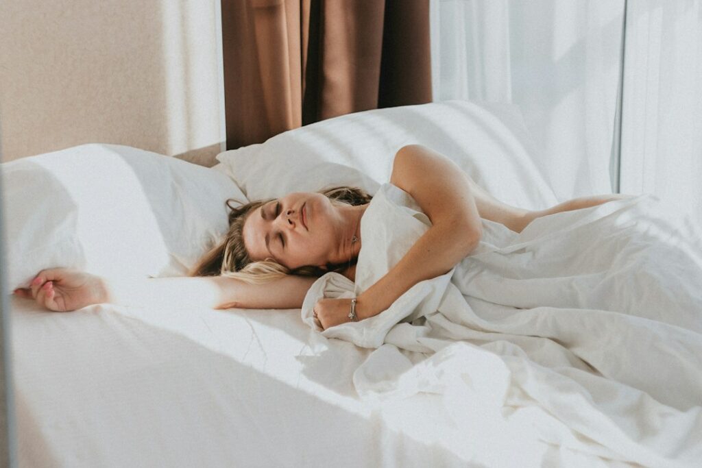 Side sleeper resting on a supportive pillow