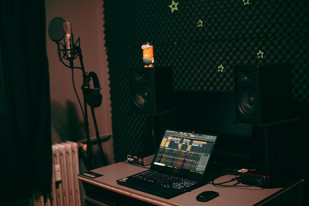 Audio editing setup for creating a faceless YouTube voiceover