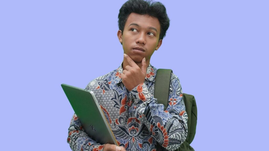 Person pausing to think through a decision