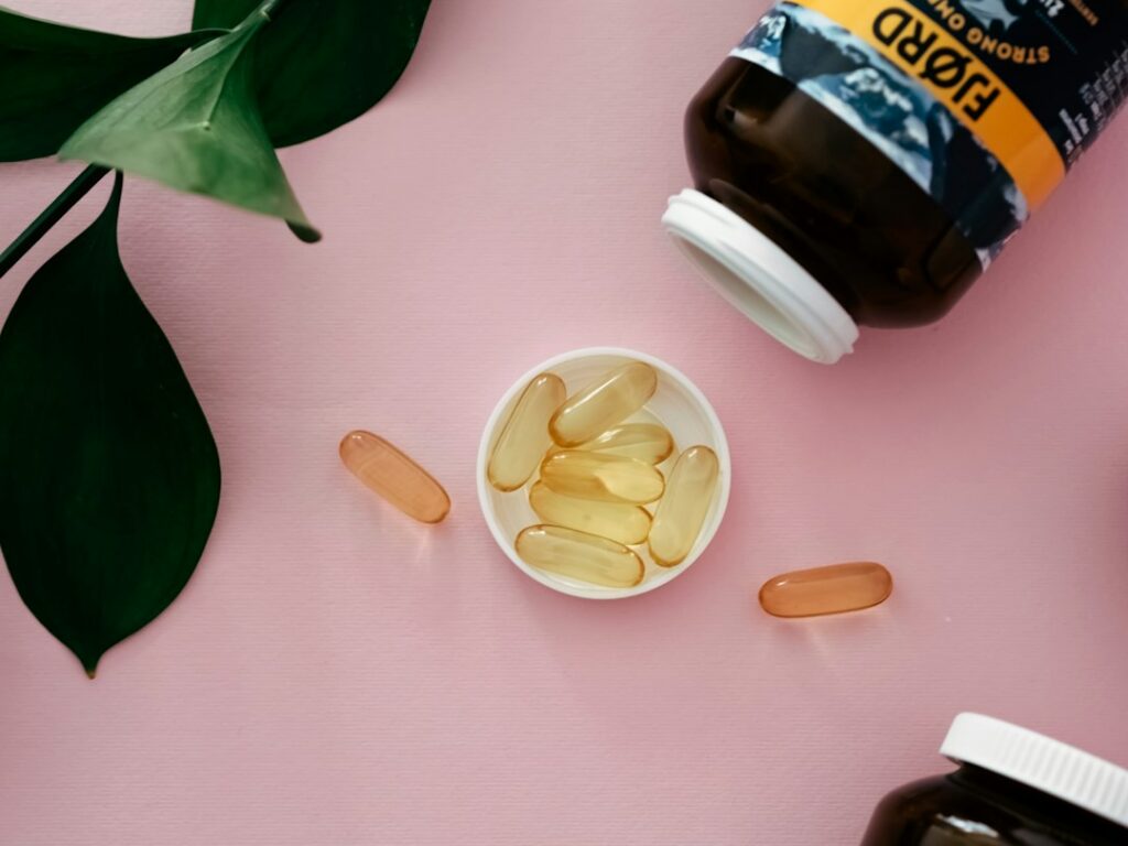 Nerve support supplement bottle and capsules