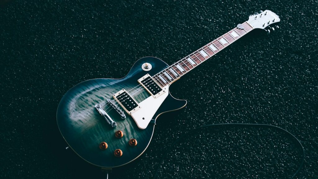 Electric guitar used for fretboard and pattern practice