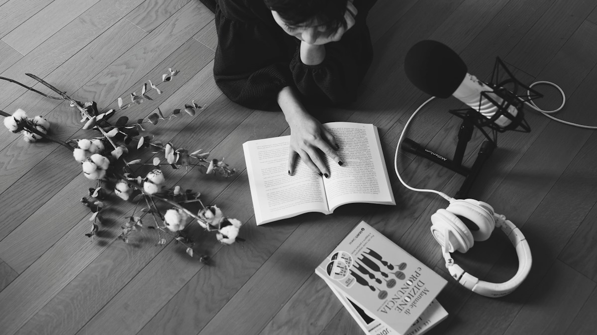 Adult reading as part of a language learning routine
