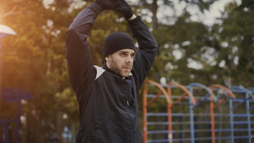 Man doing light active recovery between workouts