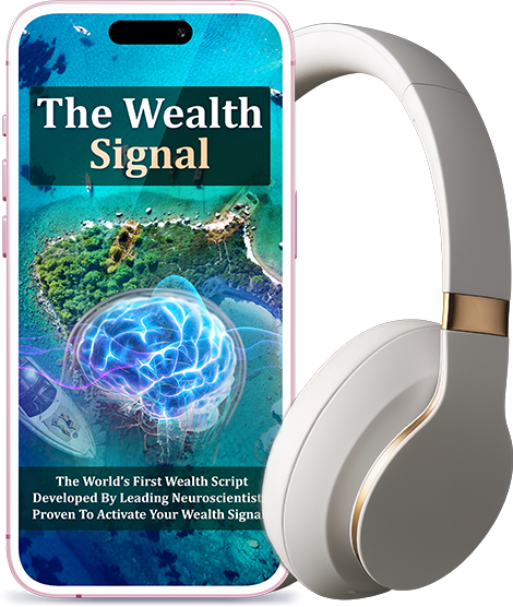 The Wealth Signal digital program headphones graphic