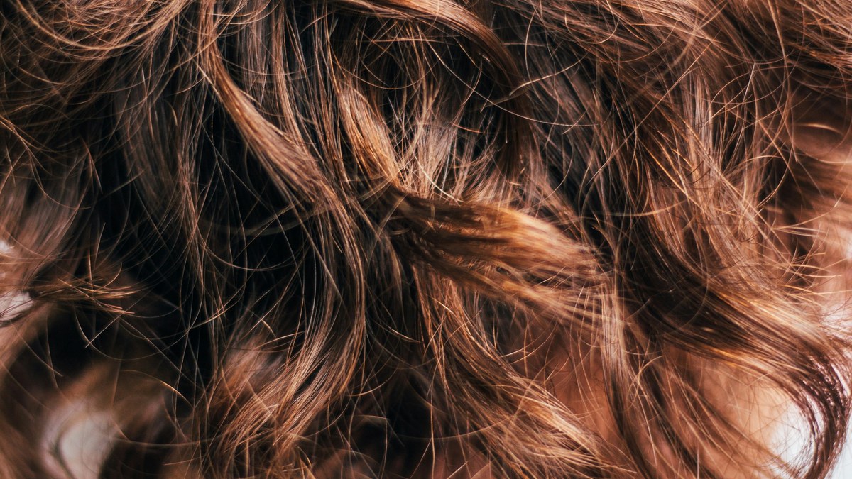 Close view of textured curly hair