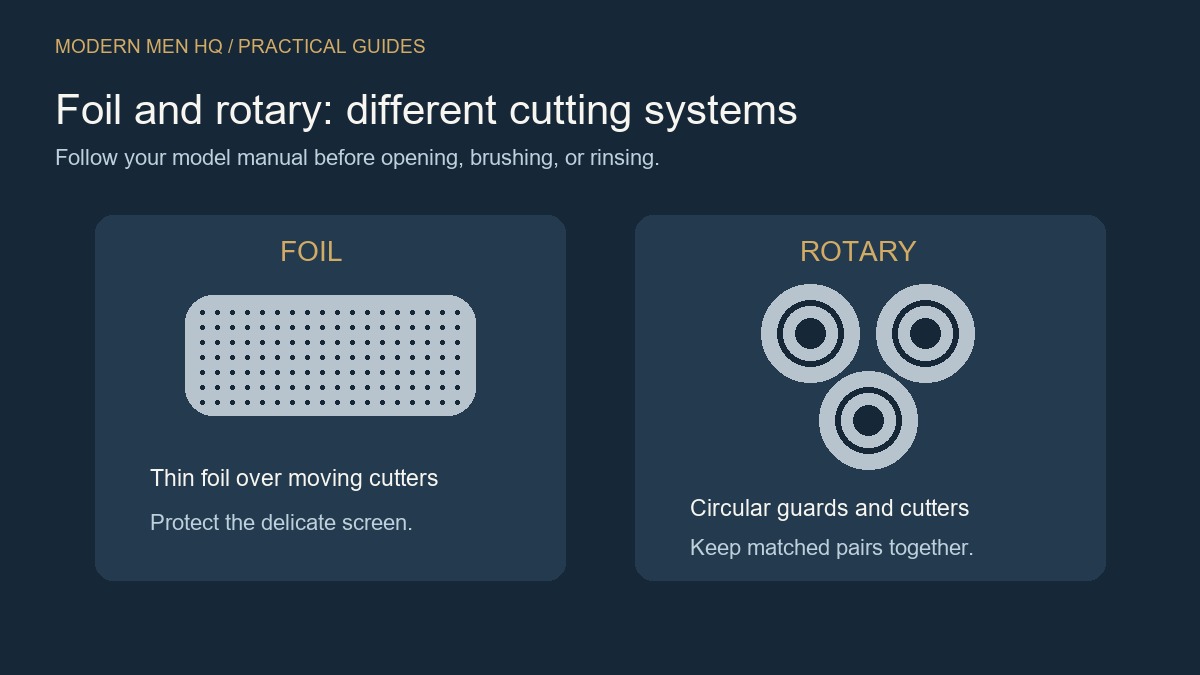 Foil versus rotary shaver heads