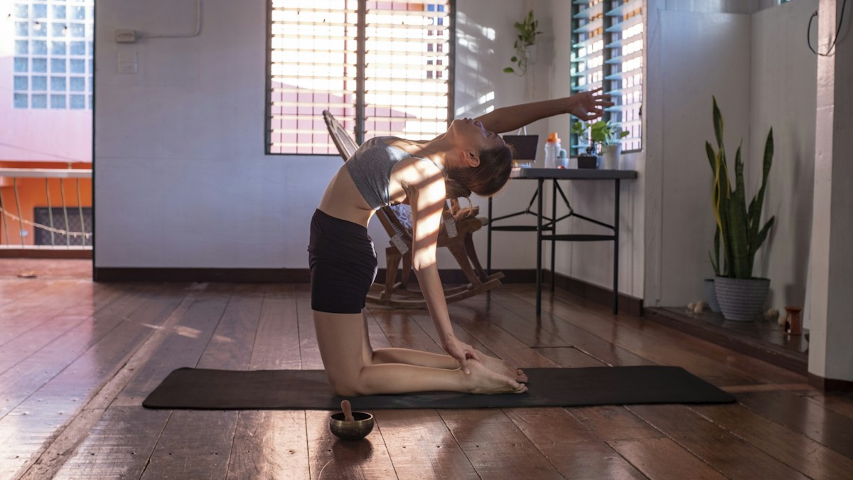 Woman doing a yoga pose