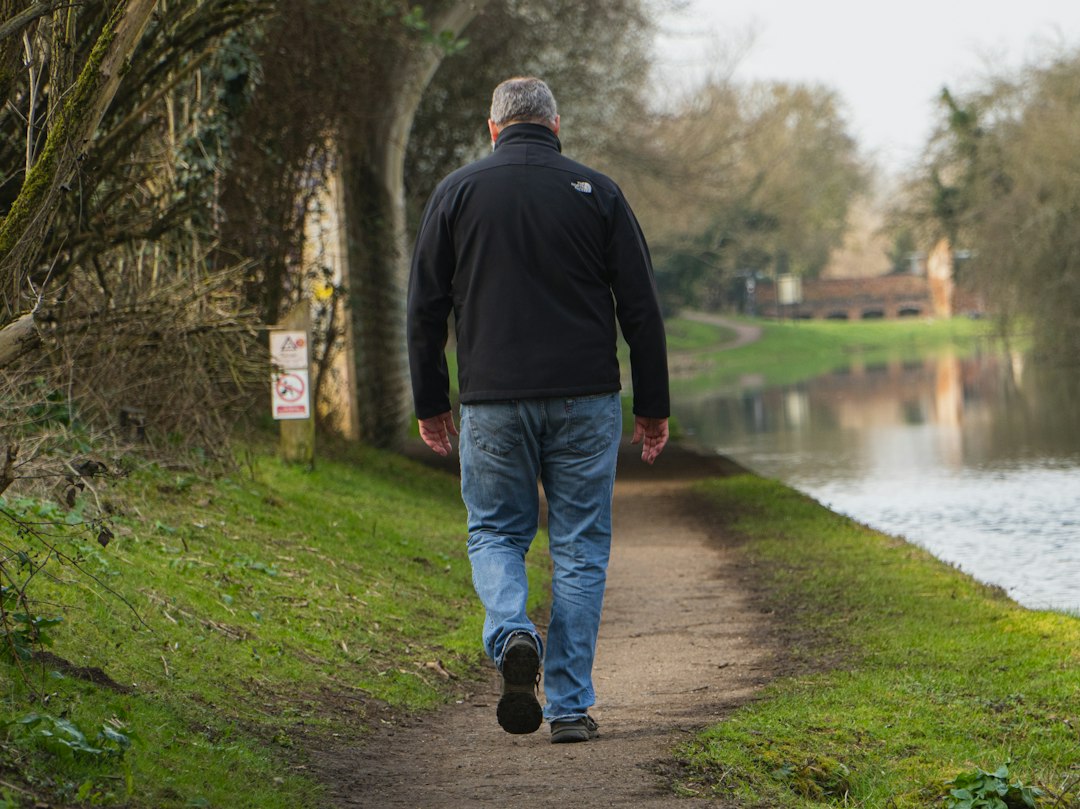 Man walking as part of active recovery
