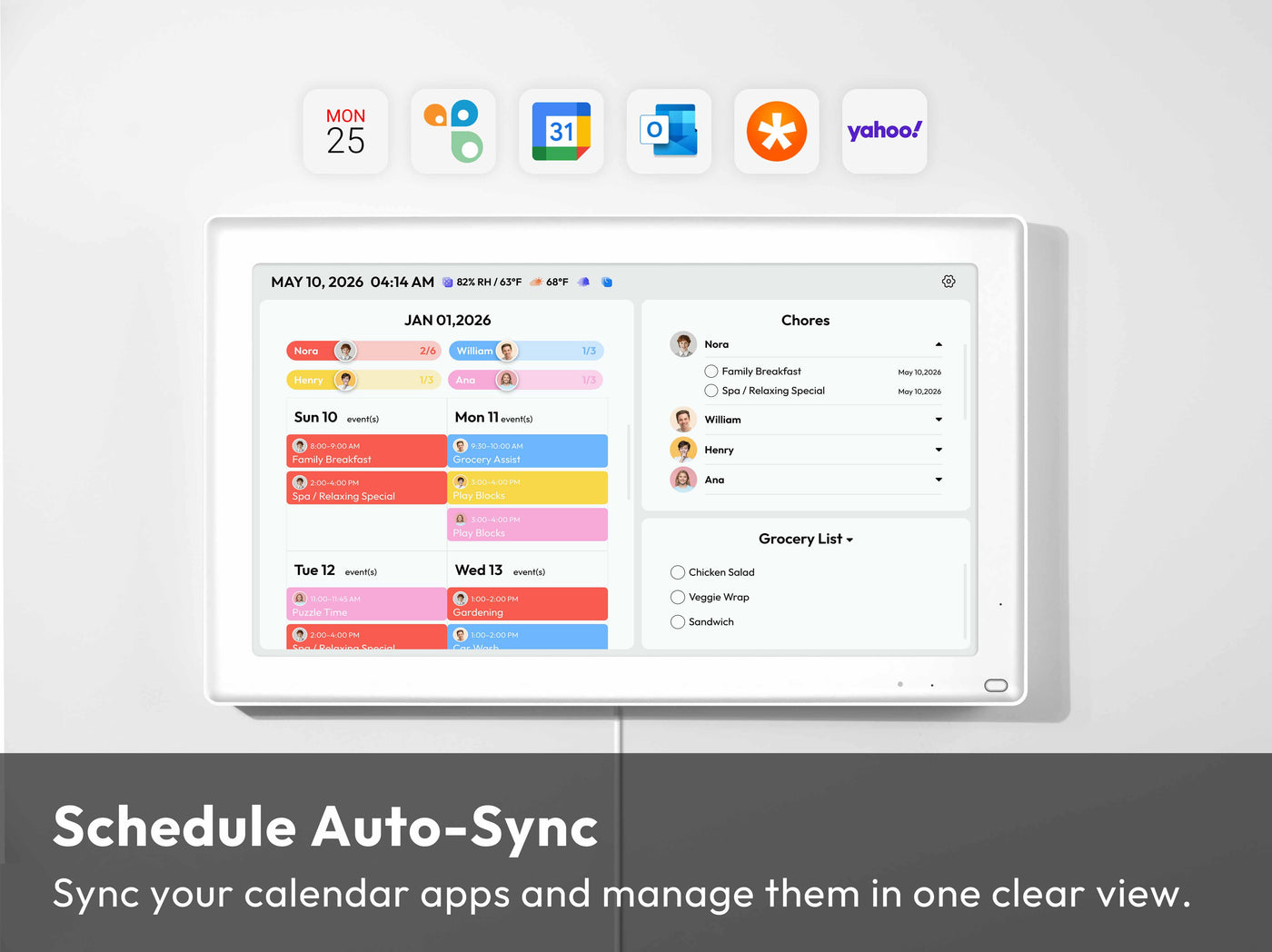 Everblog 21.5 inch HomeCal digital family calendar