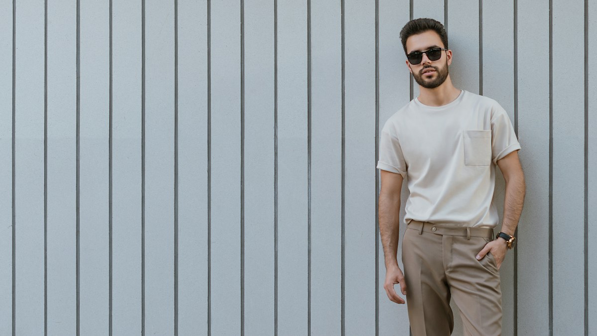 Man wearing smart casual trousers