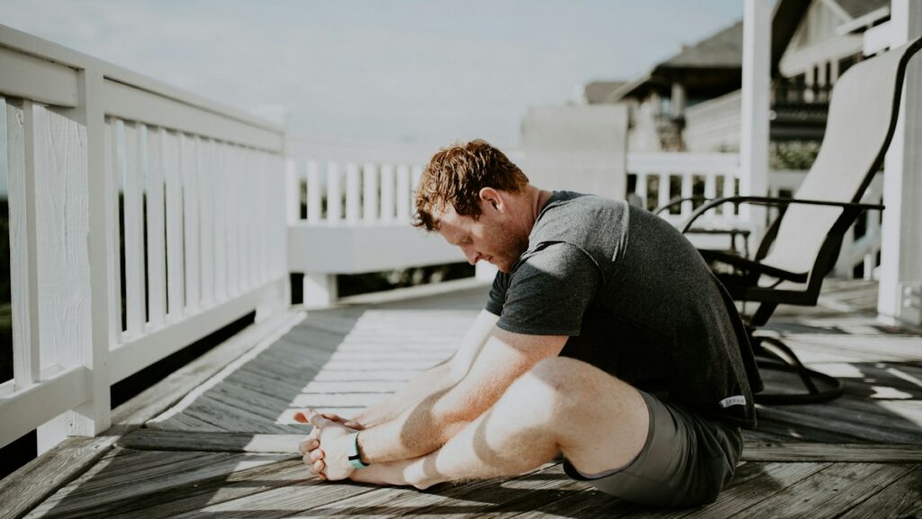 Man stretching for a flexibility and mobility workout