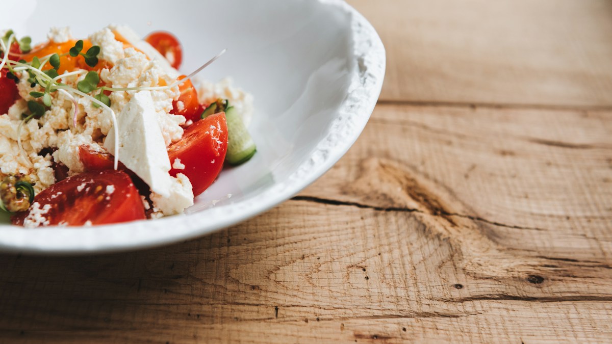 Fresh vegetable salad on a plate