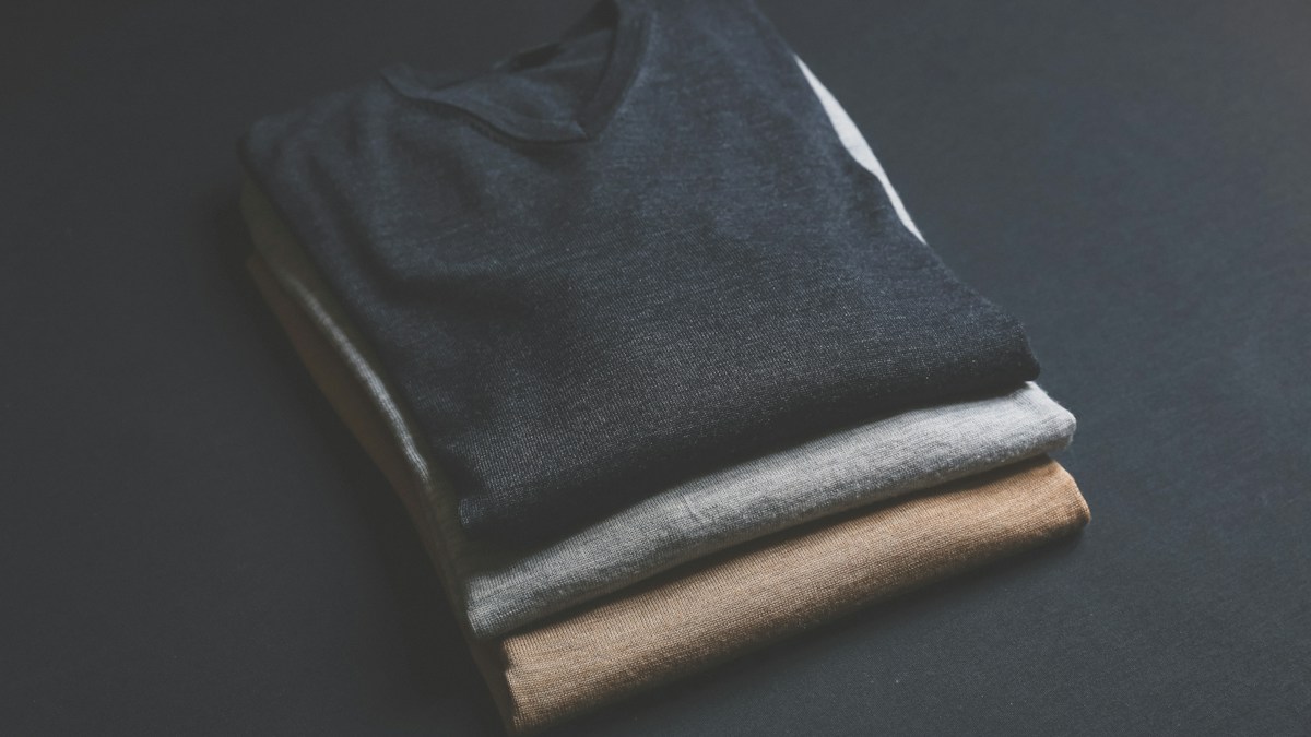 Folded dark clothing
