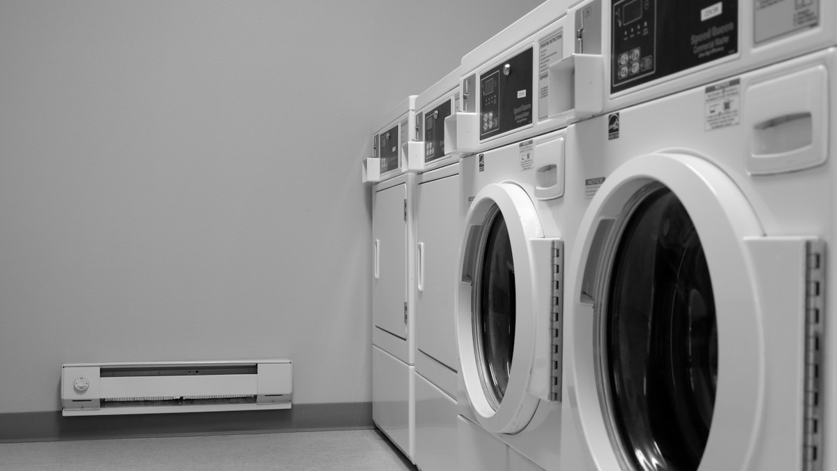 Laundry room with washer and dryer