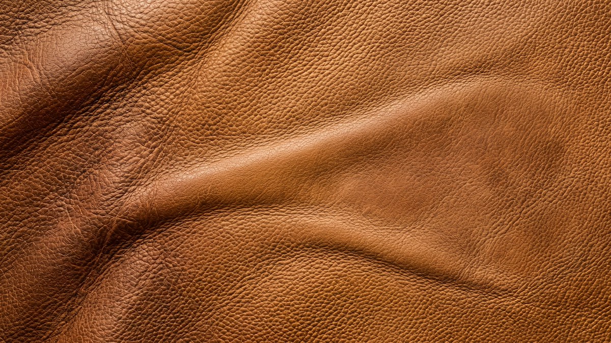Brown leather shoe texture