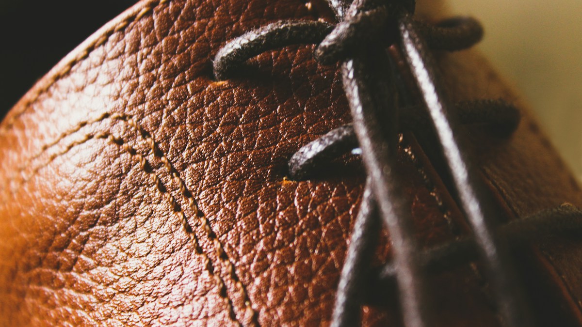 Close leather shoe detail