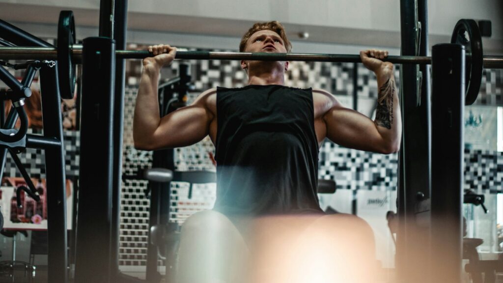 Man training at a gym