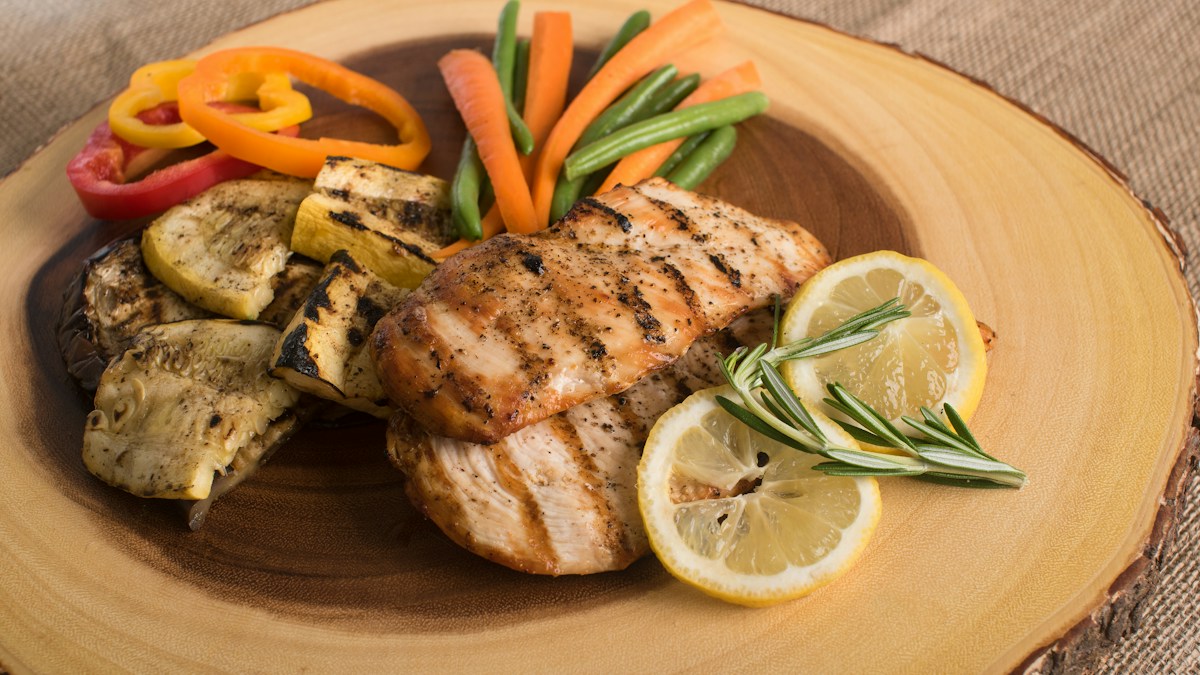 Roasted chicken dinner