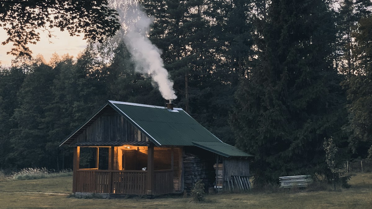 Wooden tiny house exterior