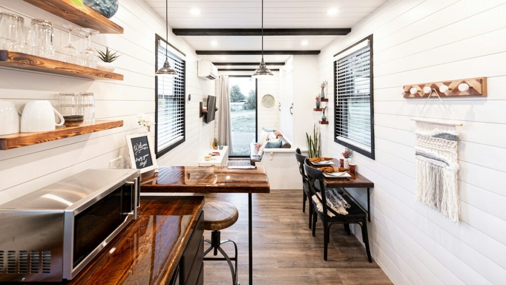 Compact tiny house furnishings