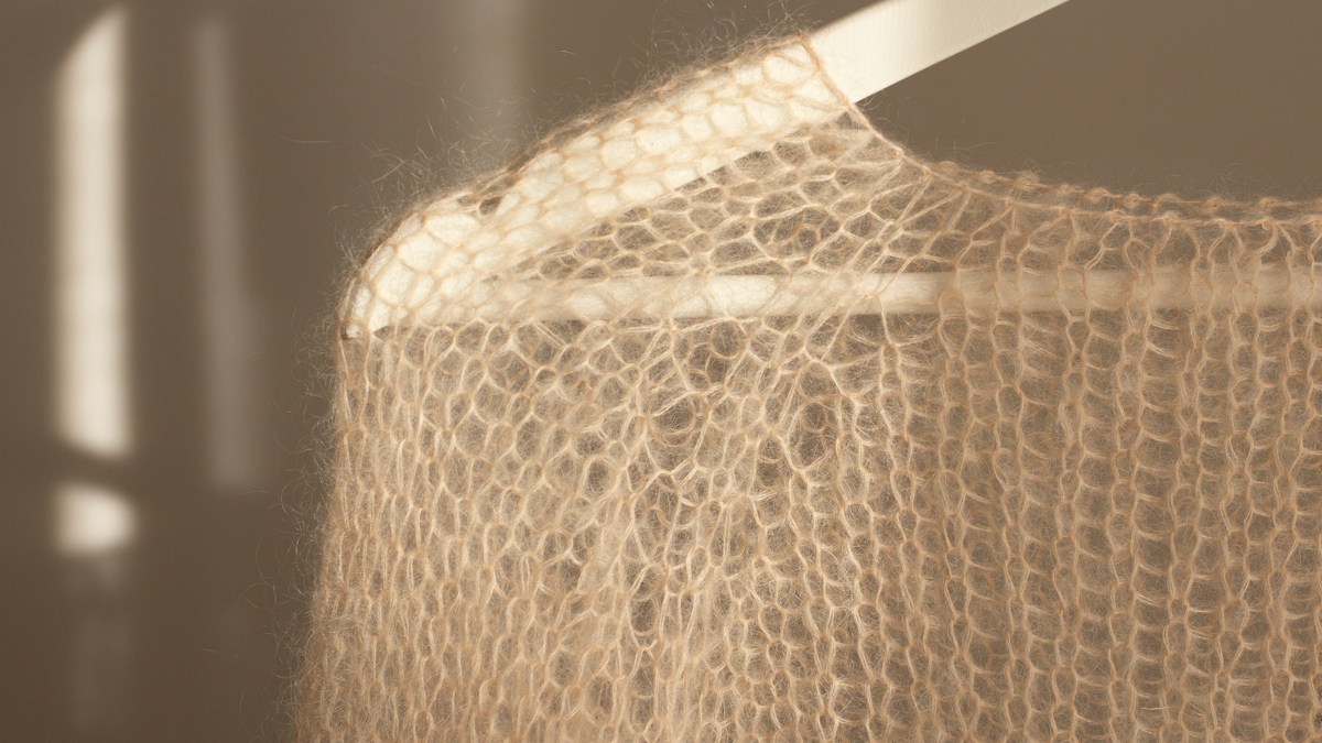 Textured wool fabric closeup