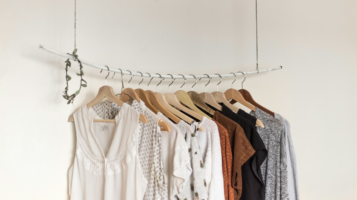 Wardrobe of clothes