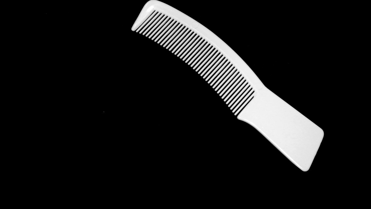 Comb on dark surface