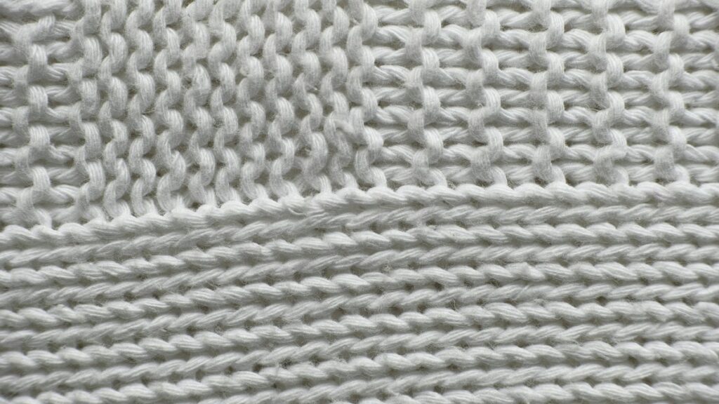 Wool knit fabric close-up
