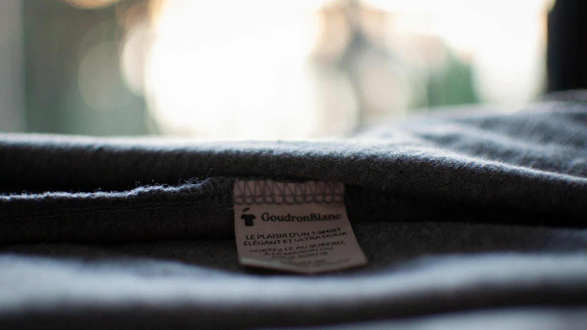 Clothing fabric being examined