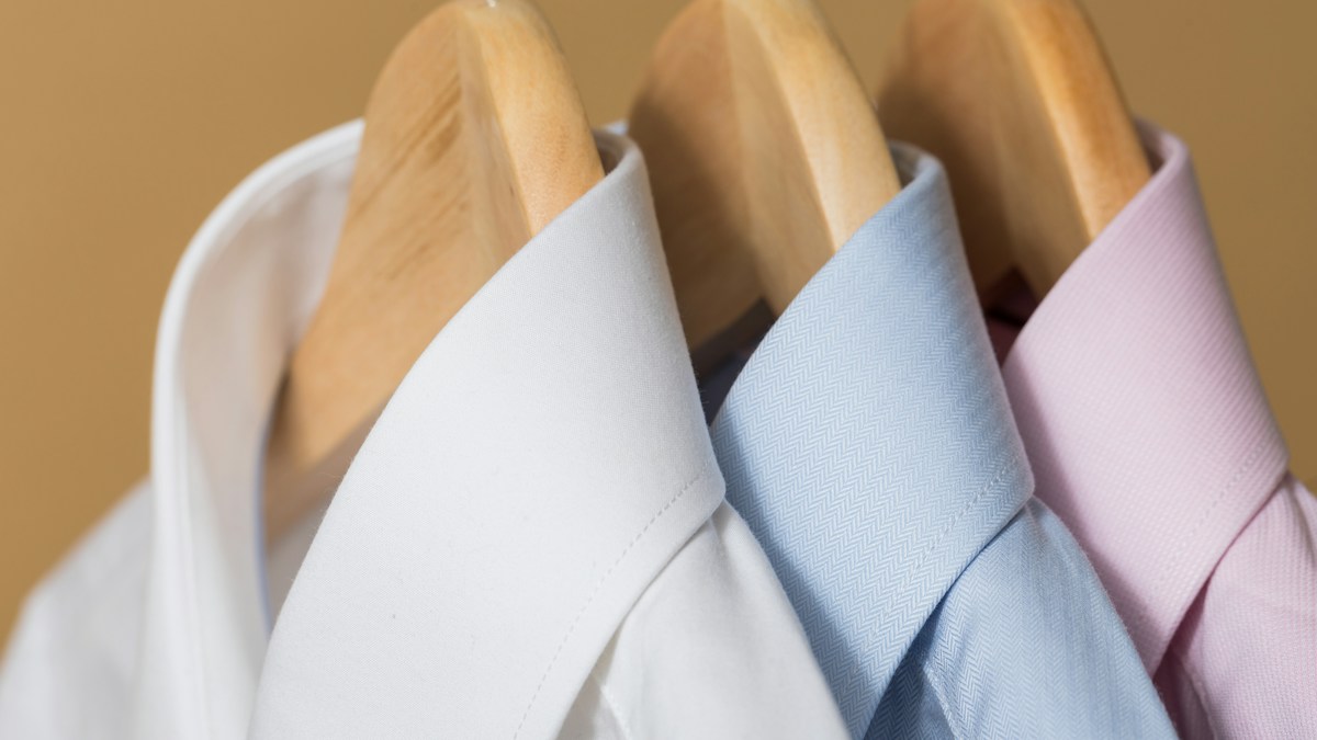 White shirt ready for cleaning