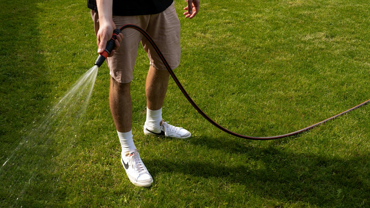 Lawn being watered
