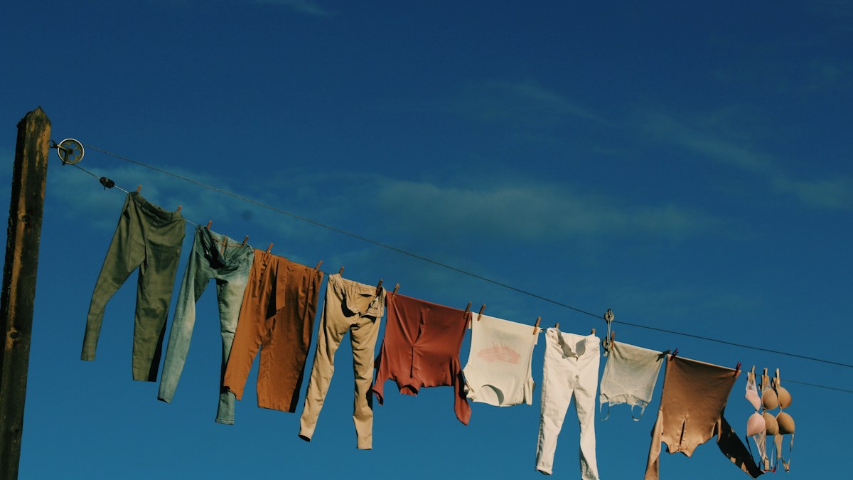 Outdoor line drying