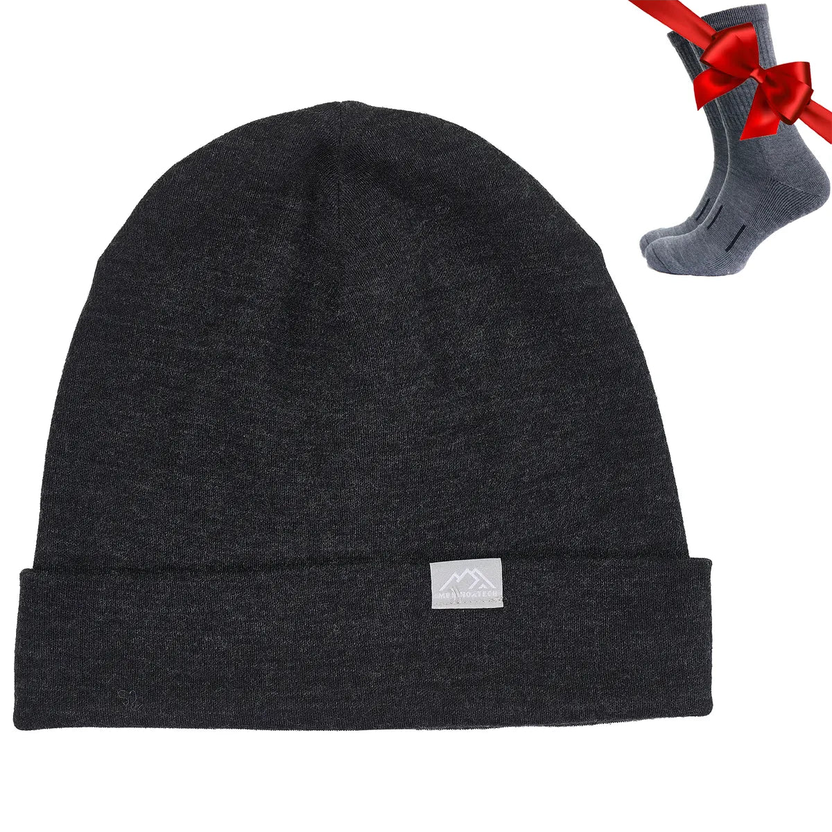 Charcoal grey merino beanie from Merino Tech