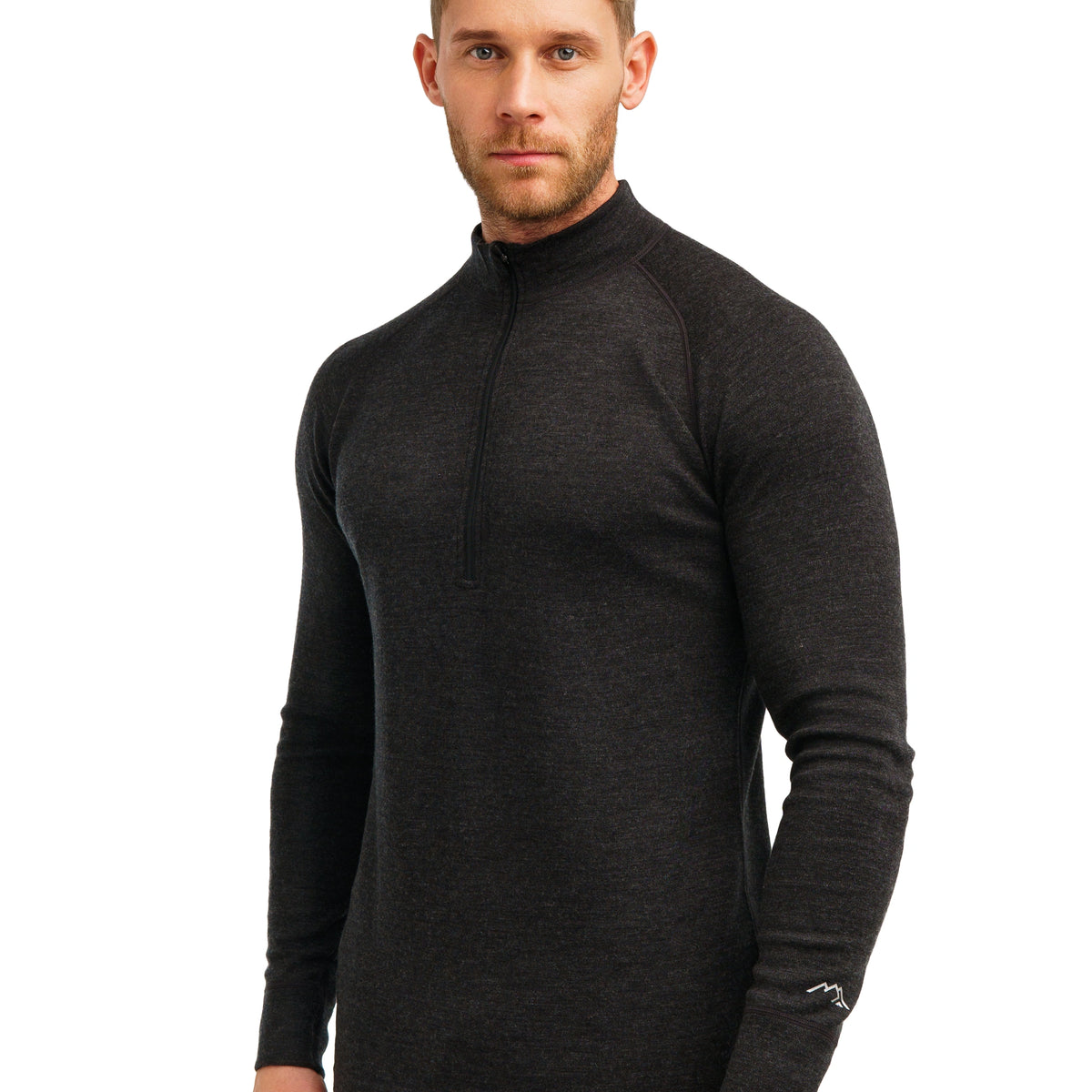 Charcoal grey 250 merino half-zip from Merino Tech