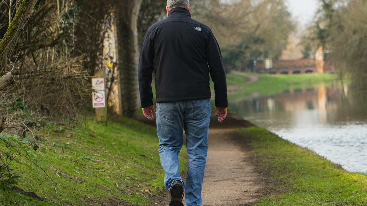 Man walking outdoors