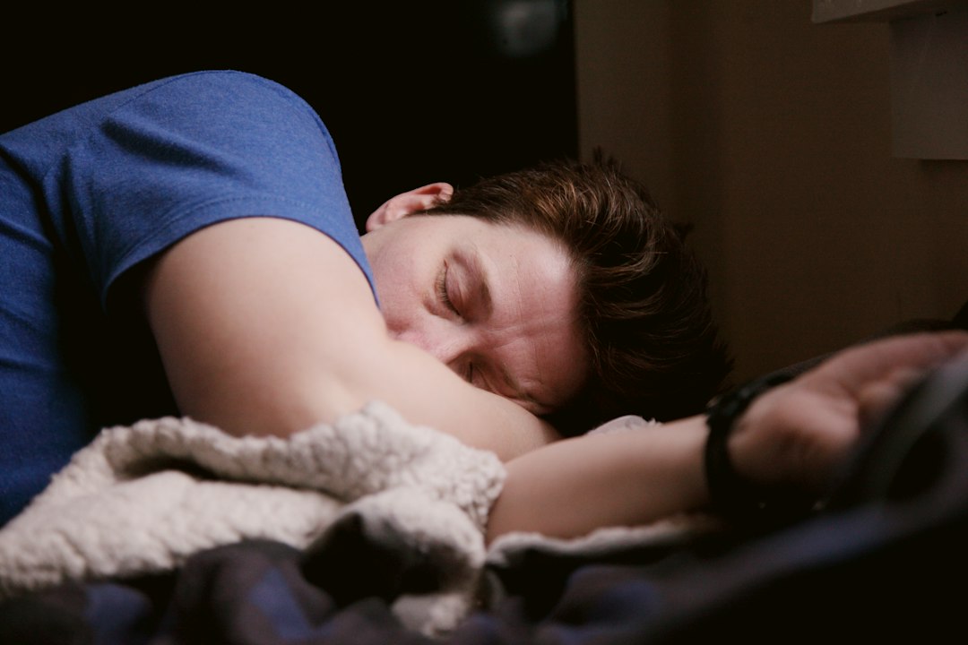 Man resting in bed