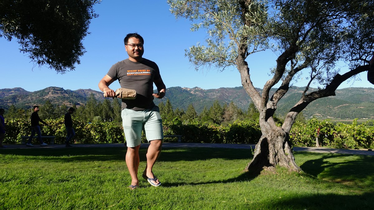 Man outdoors in a wellness lifestyle setting