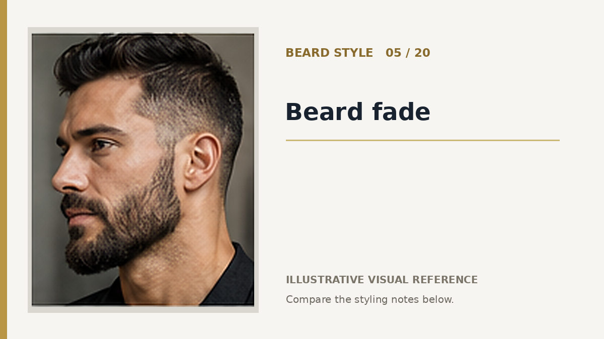 AI illustration for beard fade beard look