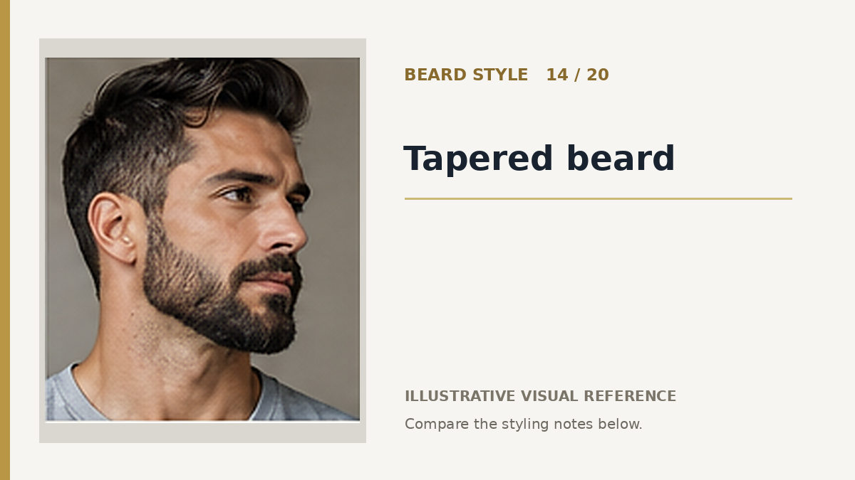 AI illustration for tapered beard beard look