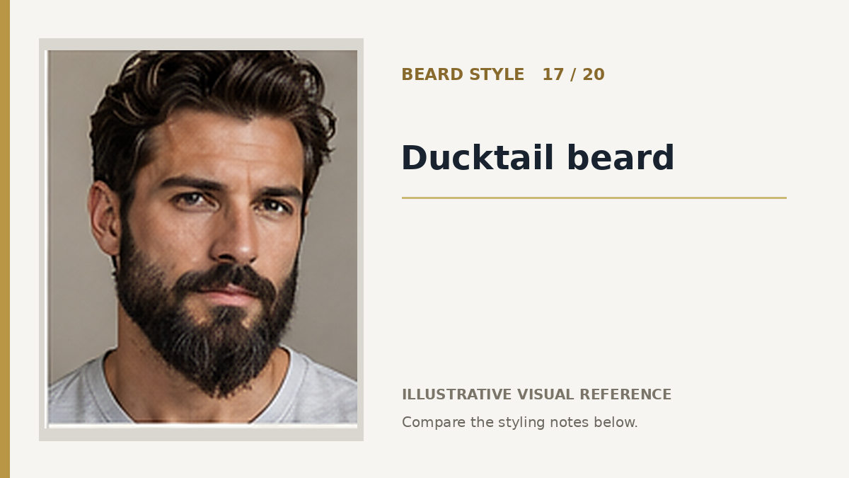 AI illustration for ducktail beard beard look
